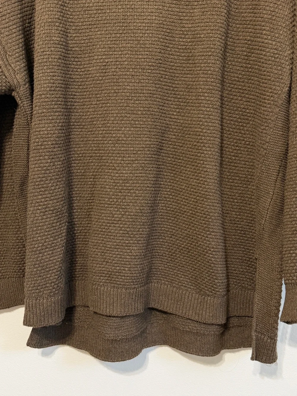 Free People Beach Turtleneck Knit Sweater Size Small Oversized Brown Fall
